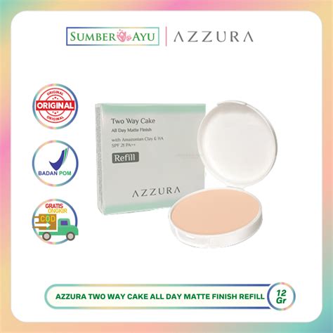 Jual AZZURA TWO WAY CAKE ALL DAY MATTE FINISH REFILL Shopee Indonesia