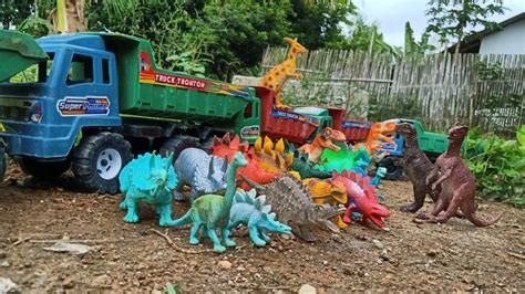 WOW AMAZING Truk Oleng Angkut Dinosaurus Trex Coelophysis