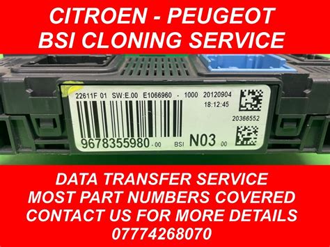 Cloning Service Citroen Peugeot Bsi Valeo Bsi N Plug