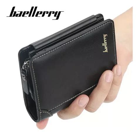 Cartera Cuero Plegable Hombre Billetera Tarjetero Baellery Mercadolibre