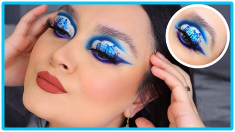 Cutcrease Maquillaje Azul Con Glitter Paso A Paso Monika Sanchez Youtube