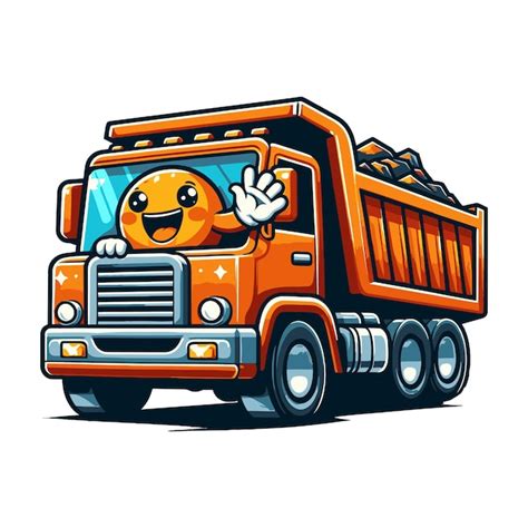 Premium Vector Dump Truck Vector Illustration