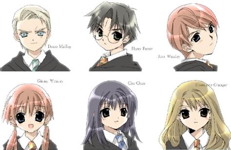 Harry Potter and the Gang-Anime Style - Harry Potter Vs. Twilight Photo (21697988) - Fanpop