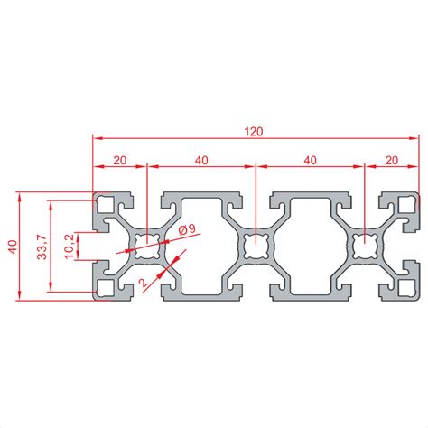 40x120 Aluminium Profile - Aluminium Profile