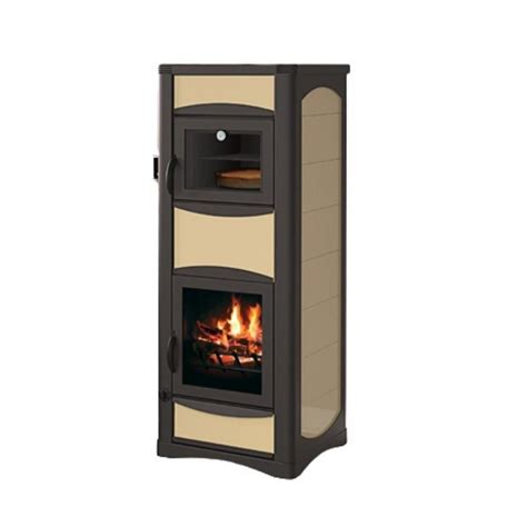 ᐉ Wood Burning Stove With Back Boiler and Oven Alfa Plam Paollo F 20