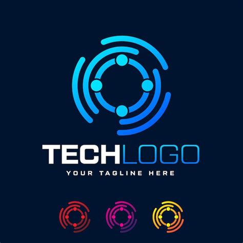 Design De Logotipo De Tecnologia Design De Logotipo Digital Vetor Premium