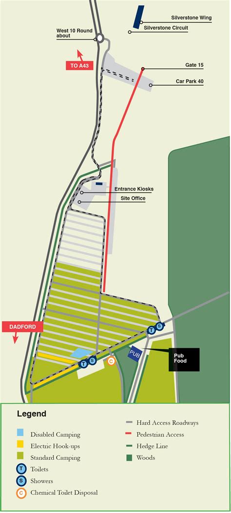 FAQ- Site Map at Silverstone Woodlands Campsite AT SPEEDMACHINE ...