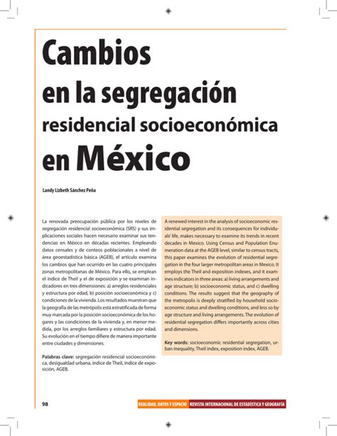 en la segregación