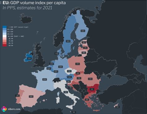 Europe S GDP Per Capita Expressed In PPS For 2021 Viborc