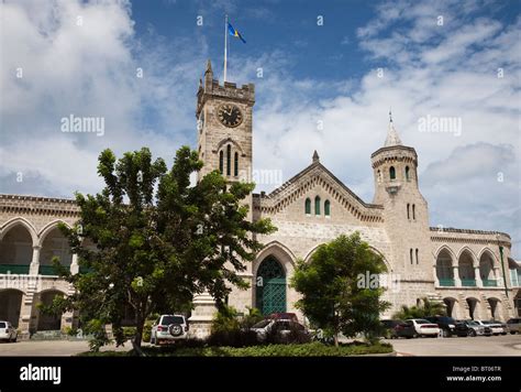 Barbados Bridgetown Parliament Government Building Hi Res Stock