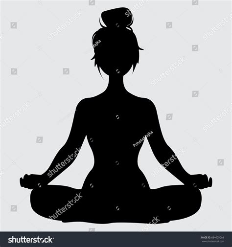 Woman Silhouette Lotus Yoga Pose Vector Vector Có Sẵn Miễn Phí Bản