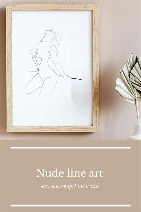 Nude Woman Line Art One Line Art Nude Art Woman Line Drawing Female Figure Art Line Art