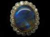 Edwardian Ct Platinum Black Opal Diamond Ring The Antique