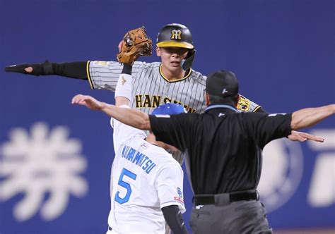 阪神・井上がプロ初盗塁 四球、右前打で1番起用に応える阪神タイガースデイリースポーツ Online