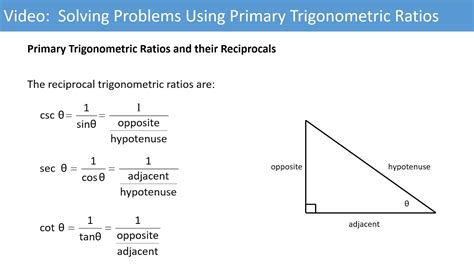 Solving Problems With Trigonometric Ratios Youtube