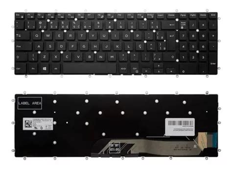 Teclado Para Notebook Dell Inspiron P F P F Abnt Cor Preto