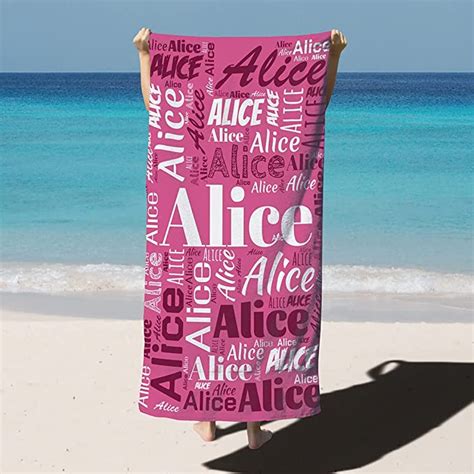 Amazon CUDIYST Custom Name Beach Towel 30 X59 35 4X70 9