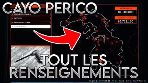 TOUS LES RENSEIGNEMENTS POUR LE BRAQUAGE DE CAYO PERICO TUTO GTA 5