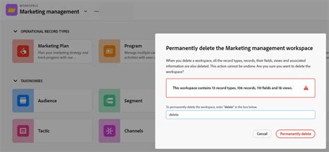 Delete Workspaces Adobe Workfront