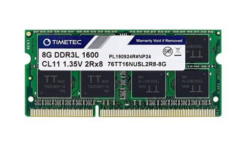 PTYTEC Computer Shop Memoria RAM DDR3L 8GB 1600MHz SODIMM TIMETEC