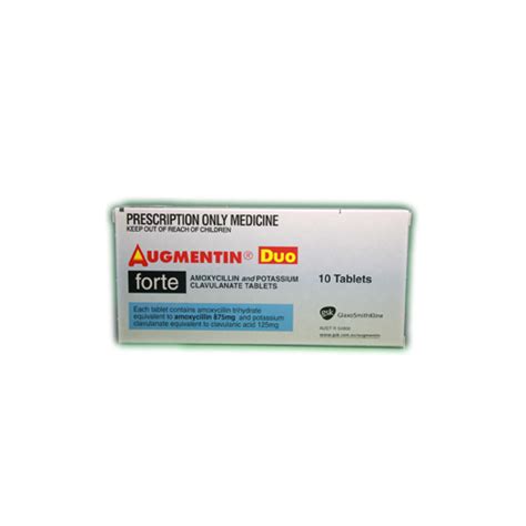 Augmentin Duo Forte 875mg Tab 10pk