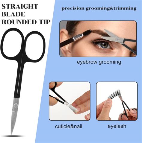 Facial Hair Grooming Scissors For Men And Women Rounded And Curved Eyebrow Trimming Tool For Nose