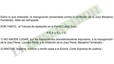 C Mara Confirma A Jueza Lourdes Pe A En Querella Contra Exsenador El
