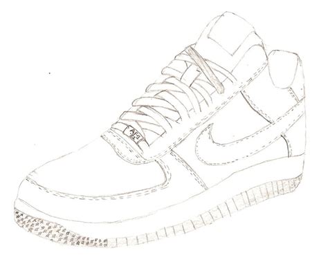 Nike Air Force 1 Sketch at PaintingValley.com | Explore collection of ...