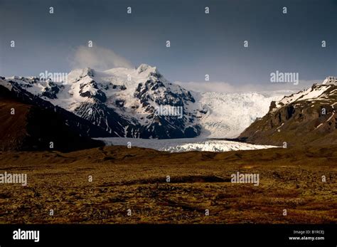 Skaftafellsjokull Glacier Skaftafell National Park Iceland Stock