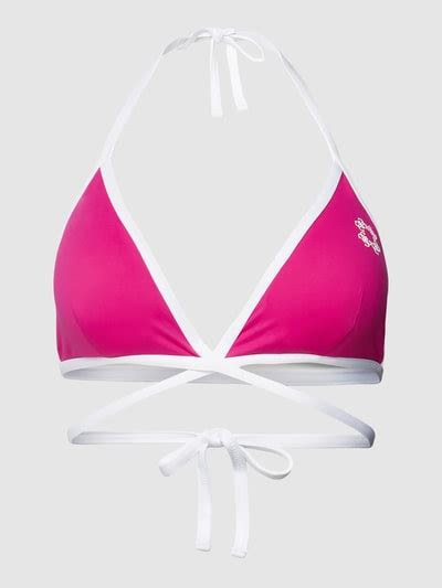 Guess Bikini Oberteil mit Schnürverschluss Modell SPORTY CHIC pink online kaufen