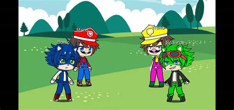 Sonic And Mario Vs Scourge And Wario By Markred345 On Deviantart