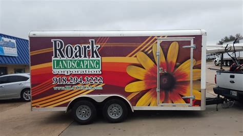 Tulsa Landscaping Enclosed Trailer Wrap Precision Sign And Design