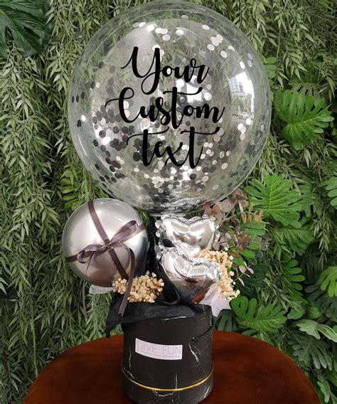 Personalised Confetti Balloons Bouquet Box Alexander Give Fun