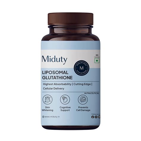 Miduty By Palak Notes Liposomal Glutathione Highest Bioavailability