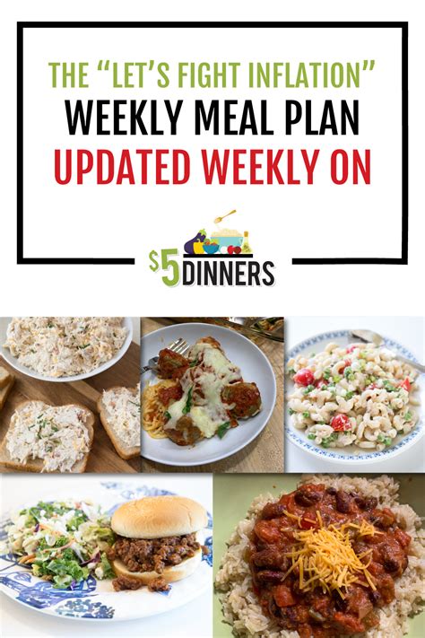 The Let S Fight Inflation Weekly Meal Plan