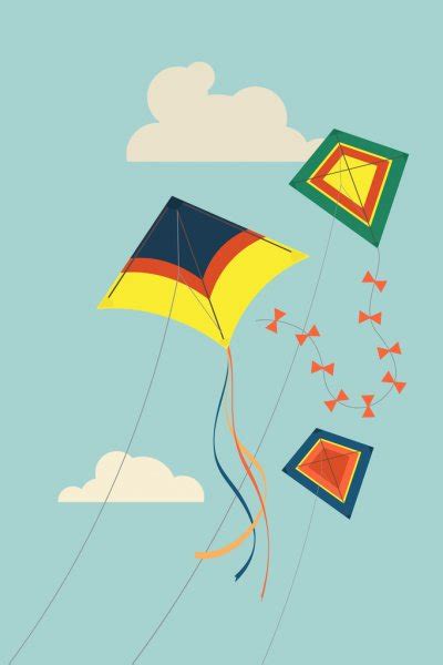 Flying Kites Vector Art Stock Images Depositphotos