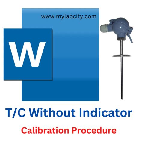 Thermocouple Without Indicator Calibration Procedure