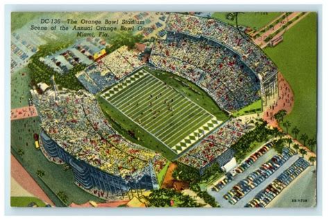 1966 The Orange Bowl Stadium Scene Of Annual Orange Bowl Game Miami FL ...