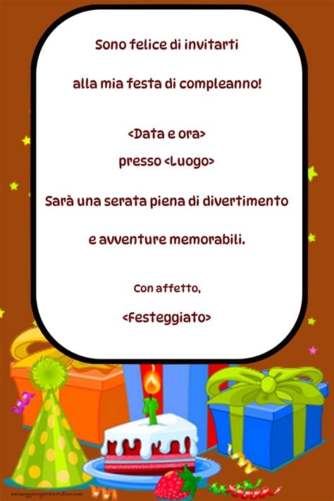 Invito A Una Festa Di Compleanno Con Palloncini E Torta Crea Inviti