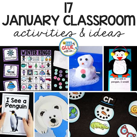 17 January Classroom Activities and Ideas - A Dab of Glue Will Do