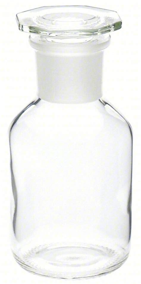 Bw 25 250 Cc Clear Wide Mouth Glass Bottle W Ground Glass Stopper Bw25 Nc Labs Products