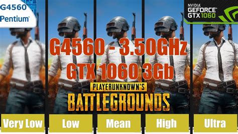 Playerunknown S Battlegrounds GTX 1060 3Gb G4560 1080p FRAME