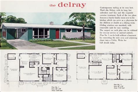 Mid Century Ranch Home Plans Mid Century Modern House Plans Vintage