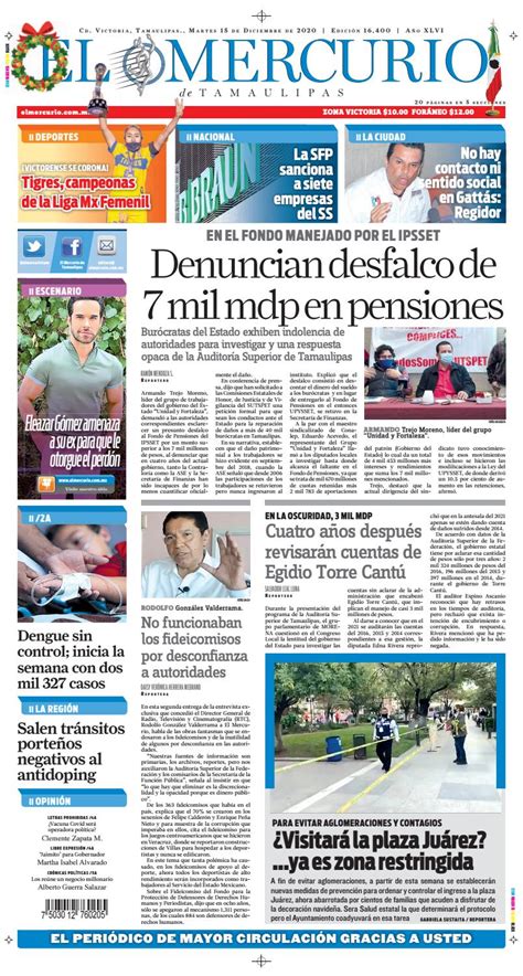 El Mercurio De Tamaulipas 15 Diciembre 2020 By El Mercurio De Tamaulipas Online Issuu