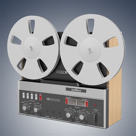 3d famous revox a77 tape recorder