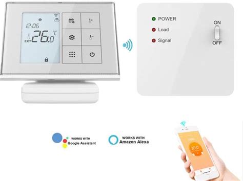 Slimme Draadloze Thermostaat C V Waterverwarming Boiler Wit