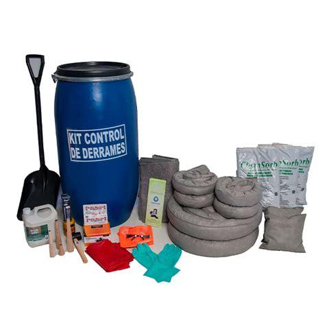 Kit Básico para Control de Derrames Universal de 45 50 Galones Agrofarbef