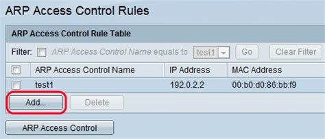 Configuration Of Address Resolution Protocol Arp Access Control And