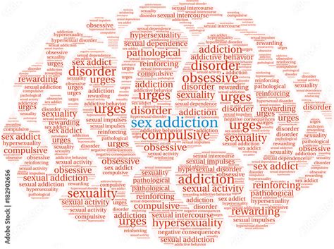 Sex Addiction Word Cloud On A White Background Stock Vector Adobe Stock