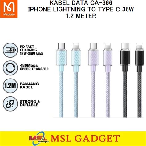 Mcdodo Kabel Data Iphone Type C To Lightning W Pd Fast Charging Ca